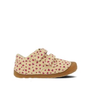 Bundgaard Petit Strap Canvas Beige Hearts