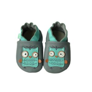 Hopi Hop Barefoot Kožené Capáčky Sovík Šedá